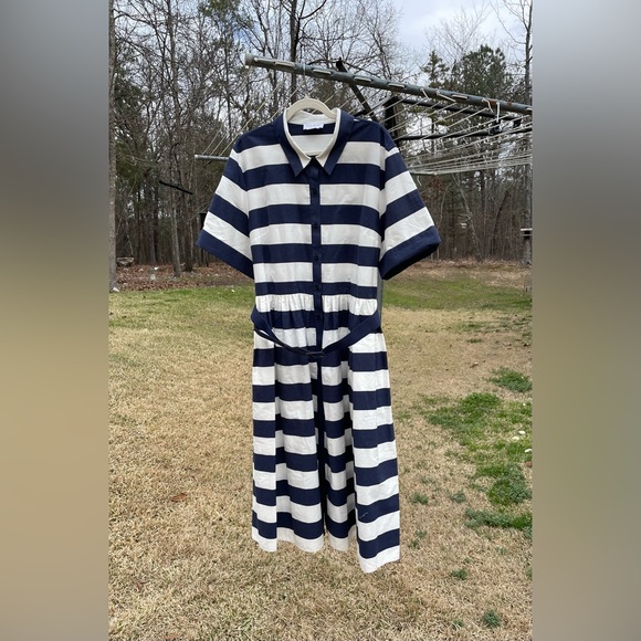 kate spade Sailor Striped Shirt Dress - Picture 2 of 10